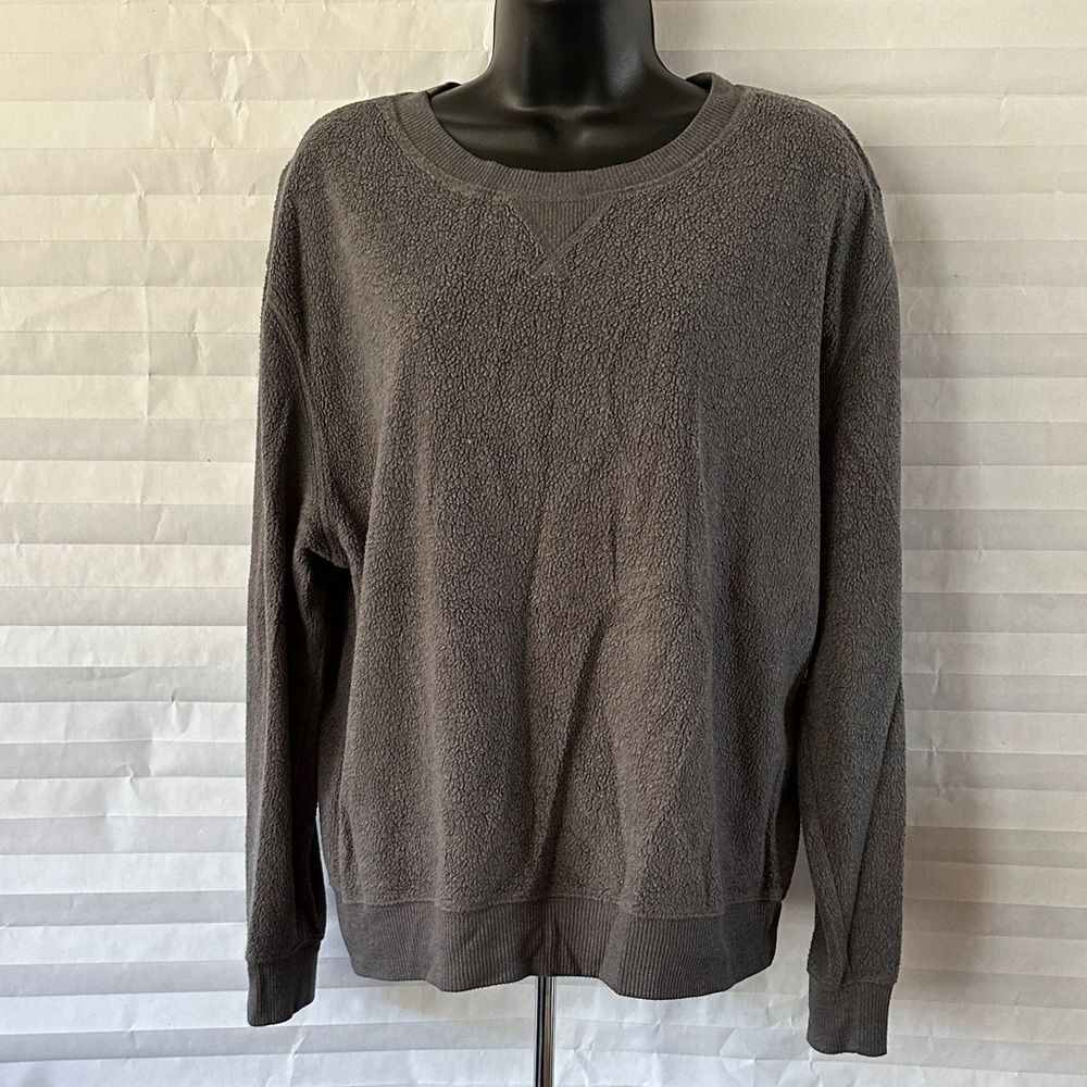 No Boundaries Women's Gray Fleece Pullover Sweatshirt Size XL Cozy Warm Casual